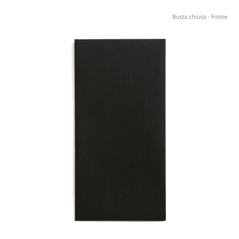 Busta nera con rondella 220x110