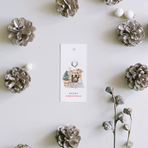 Watercolor Christmas Tag